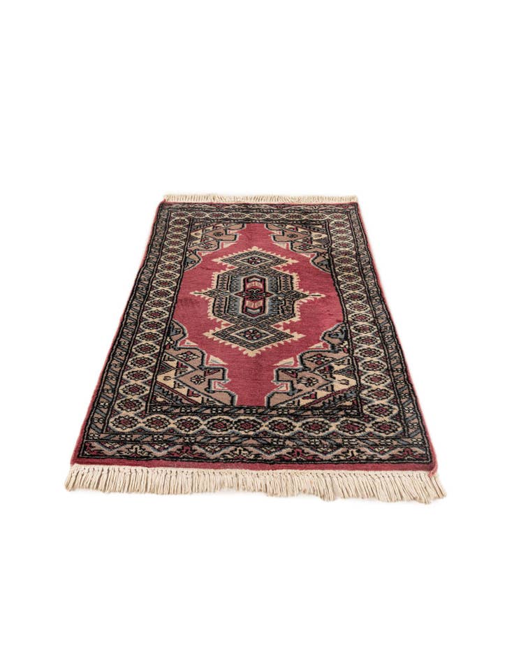 Detail image of 2' 1 x 3' 4 Hand Knotted Bokhara Oriental Wool Rug