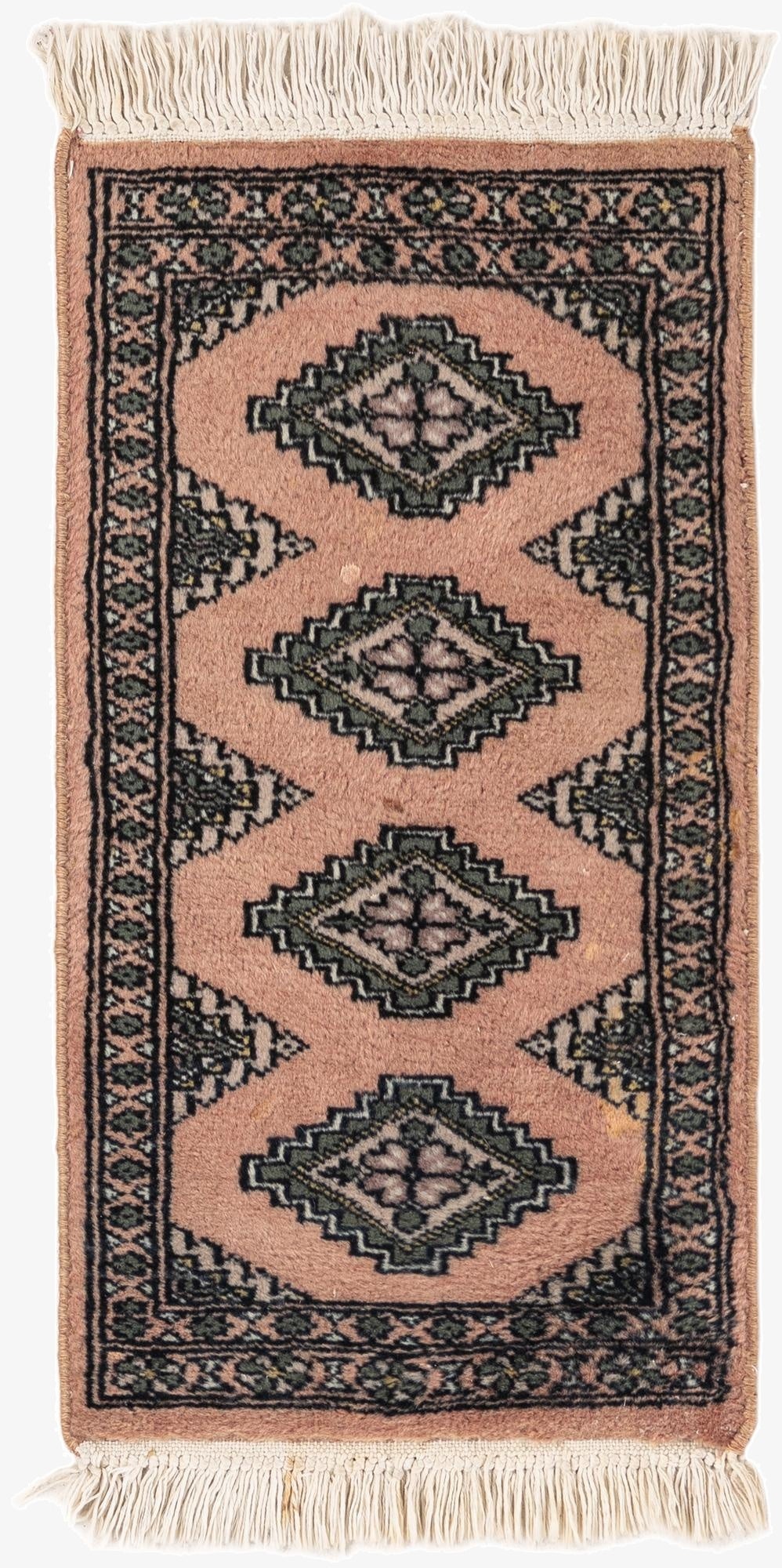1' 1 x 1' 11  Hand Knotted Bokhara Oriental Wool Rug