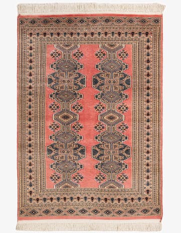 4' 3 x 6' 2 Hand Knotted Bokhara Oriental Rug