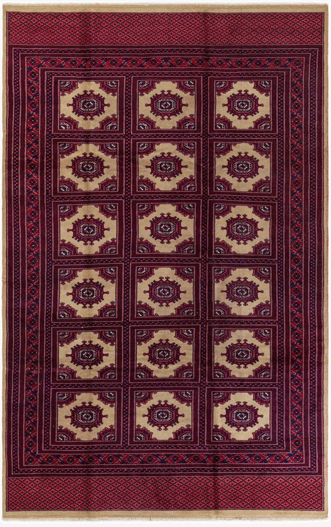 6' 10 x 10' 8  Hand Knotted Bokhara Oriental Wool Rug