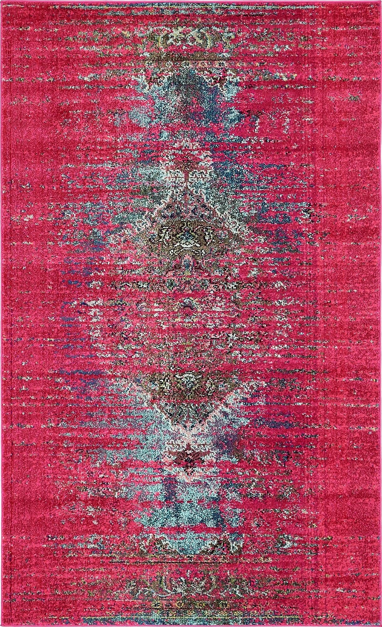 Pink Washable Carnevale Rug