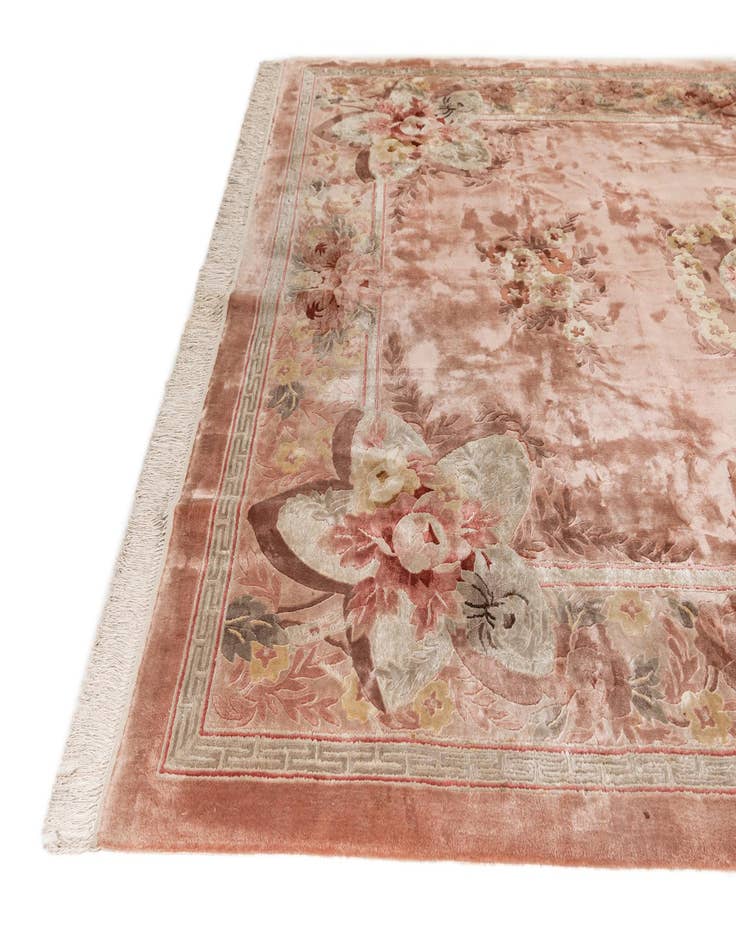 Detail image of 7' x 10' 2  Hand Knotted Carved Pekin Oriental Wool Rug