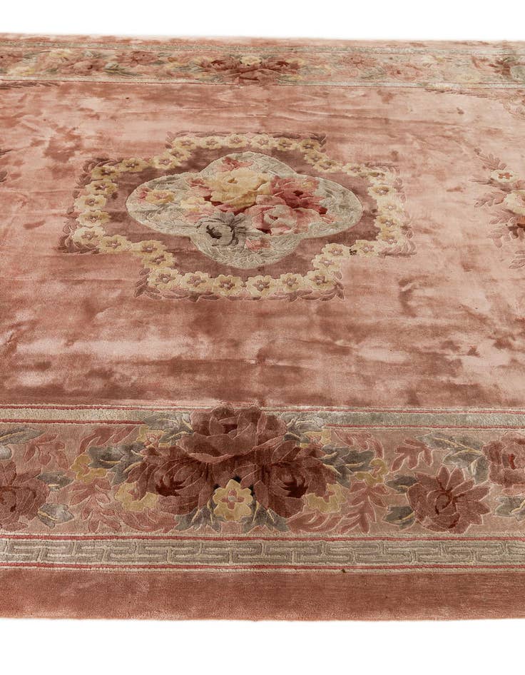 Detail image of 7' x 10' 2  Hand Knotted Carved Pekin Oriental Wool Rug