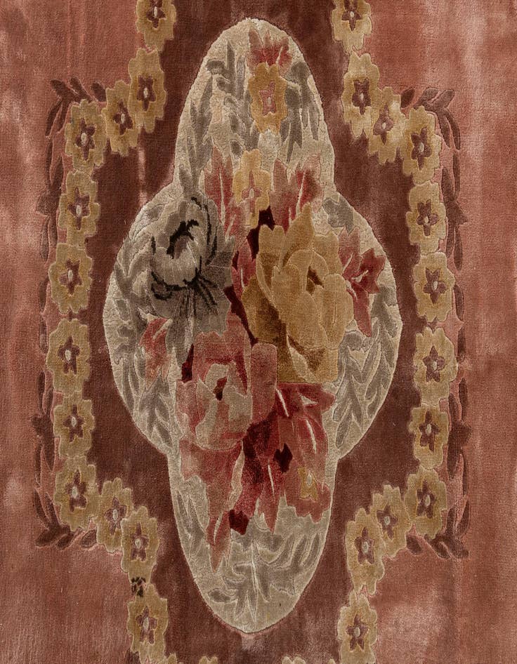 Detail image of 7' x 10' 2  Hand Knotted Carved Pekin Oriental Wool Rug