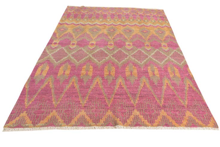 Detail image of 5' 8 x 8' 2 Hand Knotted Darya Wool Rug