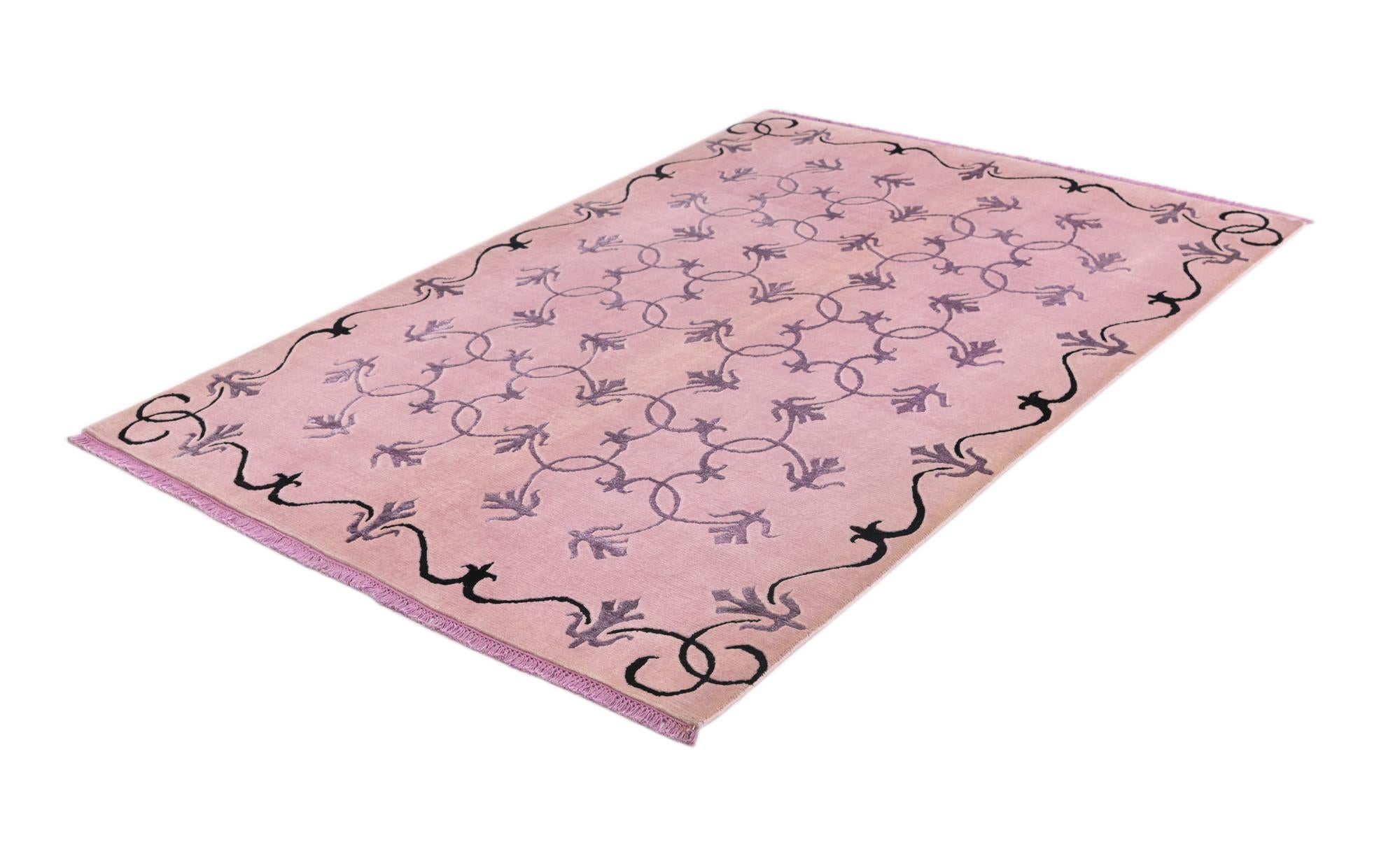 4' 6 x 6' 6 Hand Knotted Darya Wool Rug