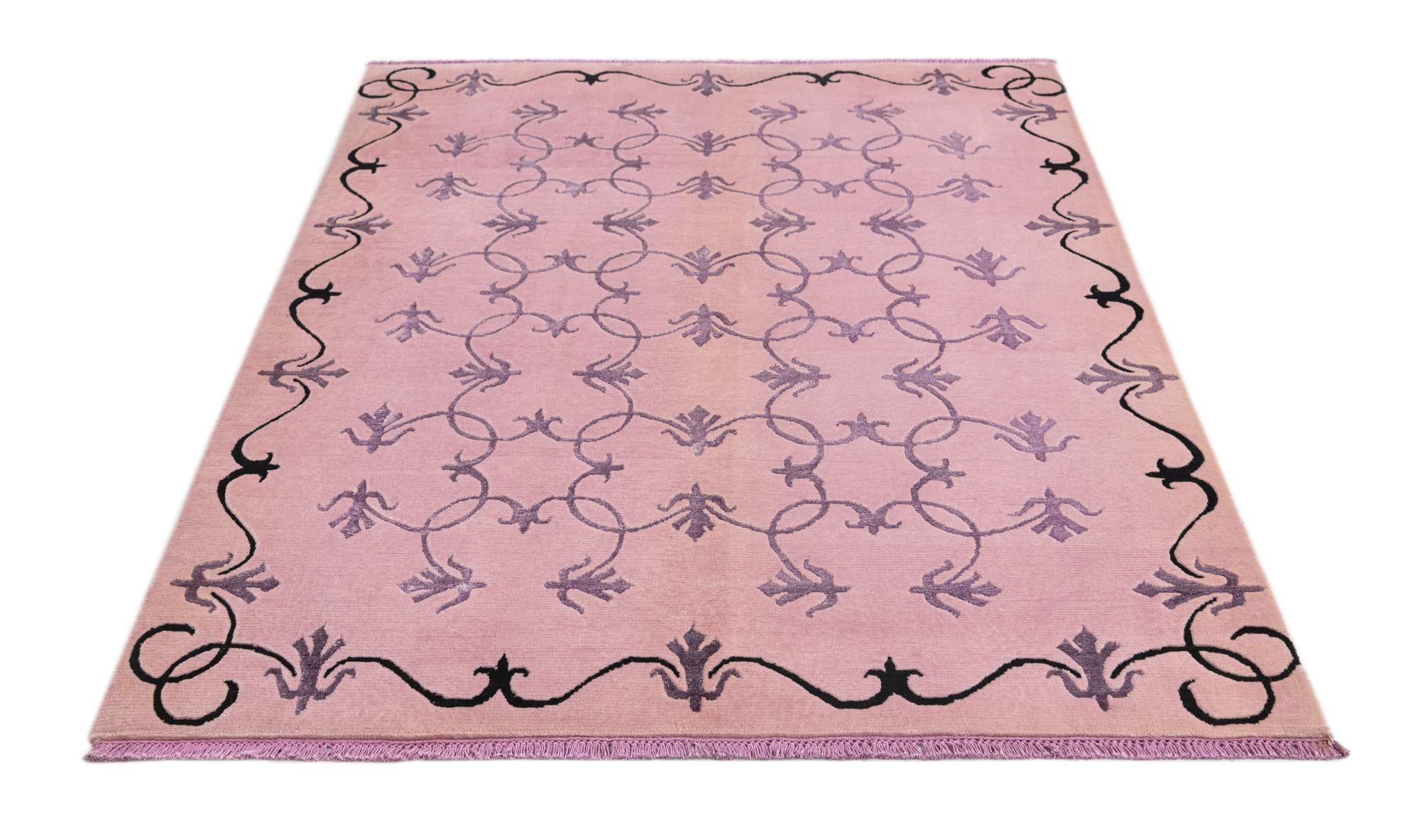 4' 6 x 6' 6 Hand Knotted Darya Wool Rug