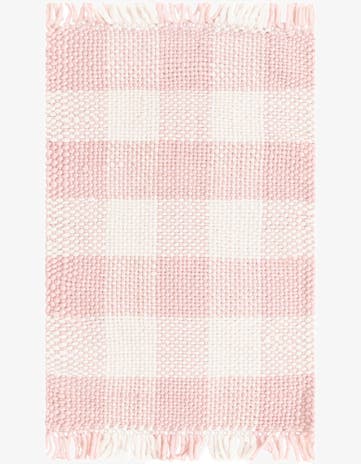 2' 2 x 3' Easy-Clean Eco Plaid Washable Indoor / Outdoor Rug