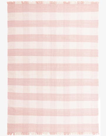 10' x 14' Easy-Clean Eco Plaid Washable Indoor / Outdoor Rug