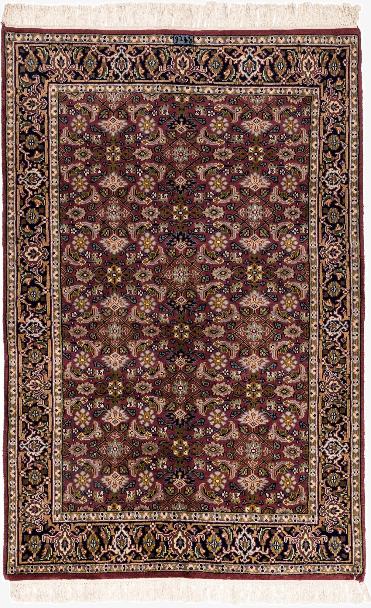 3' 9 x 5' 9  Hand Knotted Farahan Wool Rug