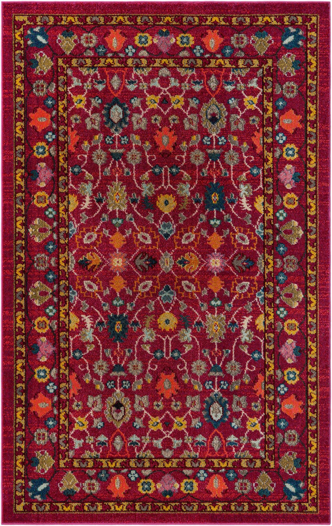 5' x 8' Washable Fleur Rug