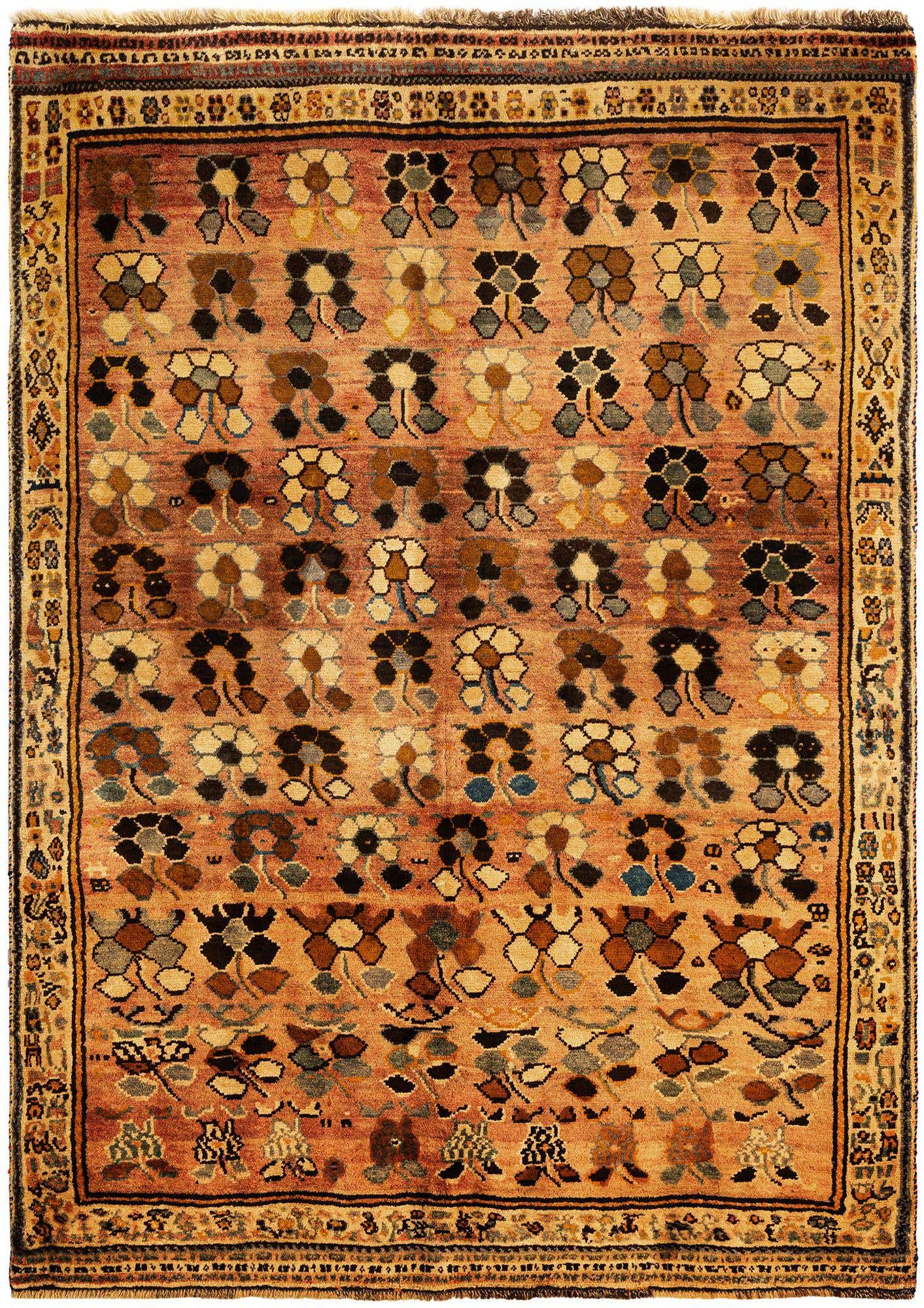 4' 11 x 7' 3 Gabbeh Wool Rug