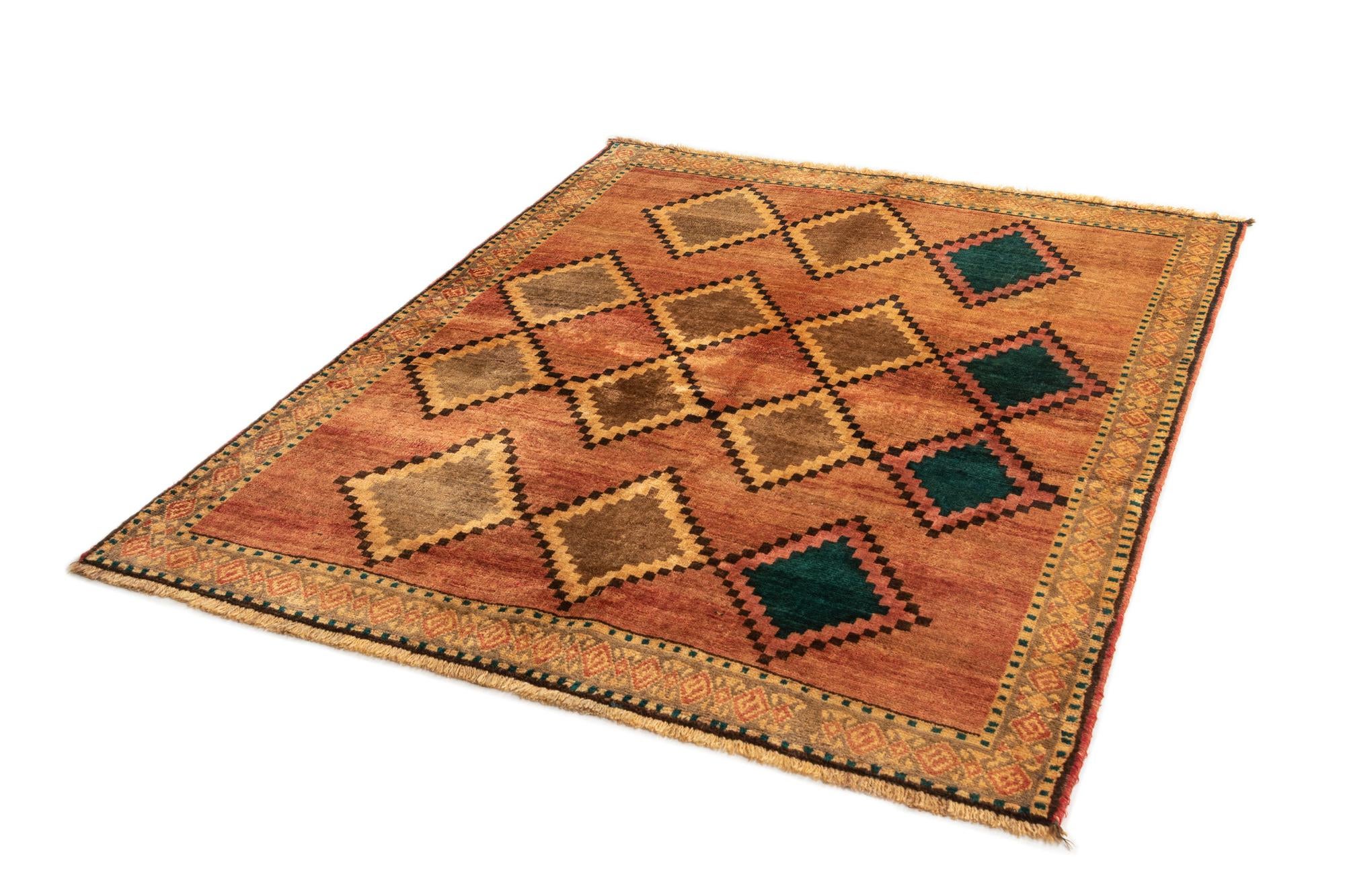 4' 11 x 6' 6 Gabbeh Wool Rug