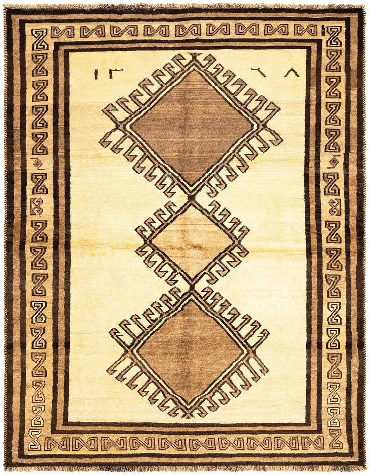 Detail image of 4' 11 x 8' 1 Gabbeh Wool Rug