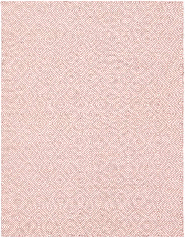 Detail image of 4' 1 x 6' 1 Hand Woven Geo Trellis Flatweave Rug
