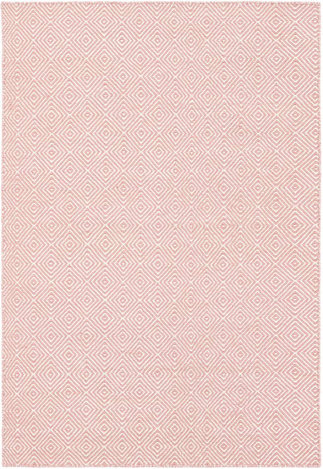 Detail image of 4' 1 x 6' 1 Hand Woven Geo Trellis Flatweave Rug
