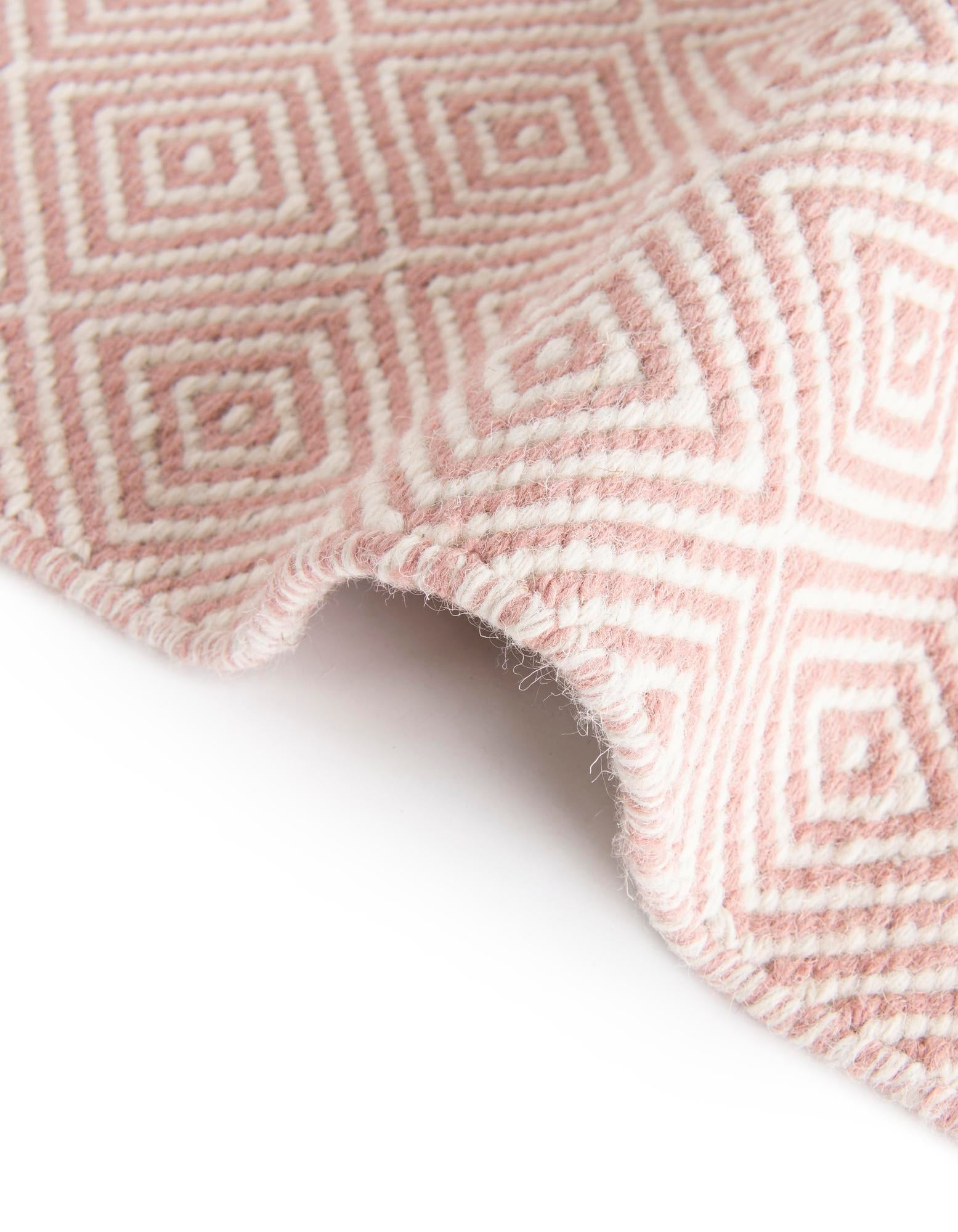 7' 10 x 10' Hand Woven Geo Trellis Flatweave Rug