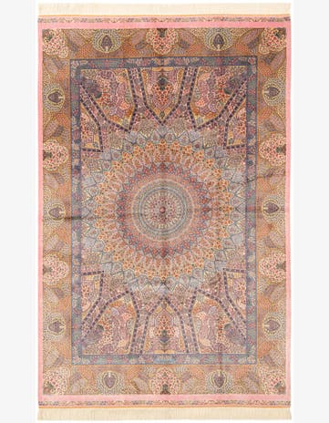 4' 9 x 7' 6 Ghom Design Rug