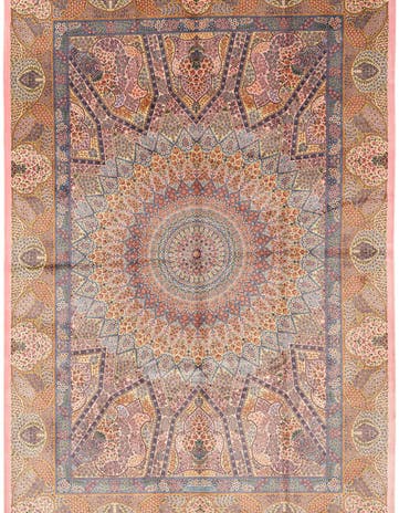 4' 9 x 7' 6 Ghom Design Rug