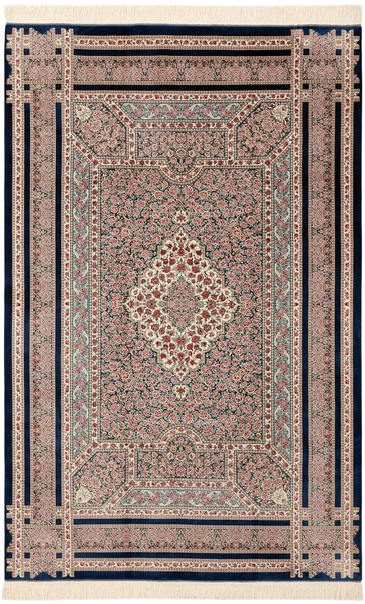 4' 9 x 7' 4 Ghom Design Rug