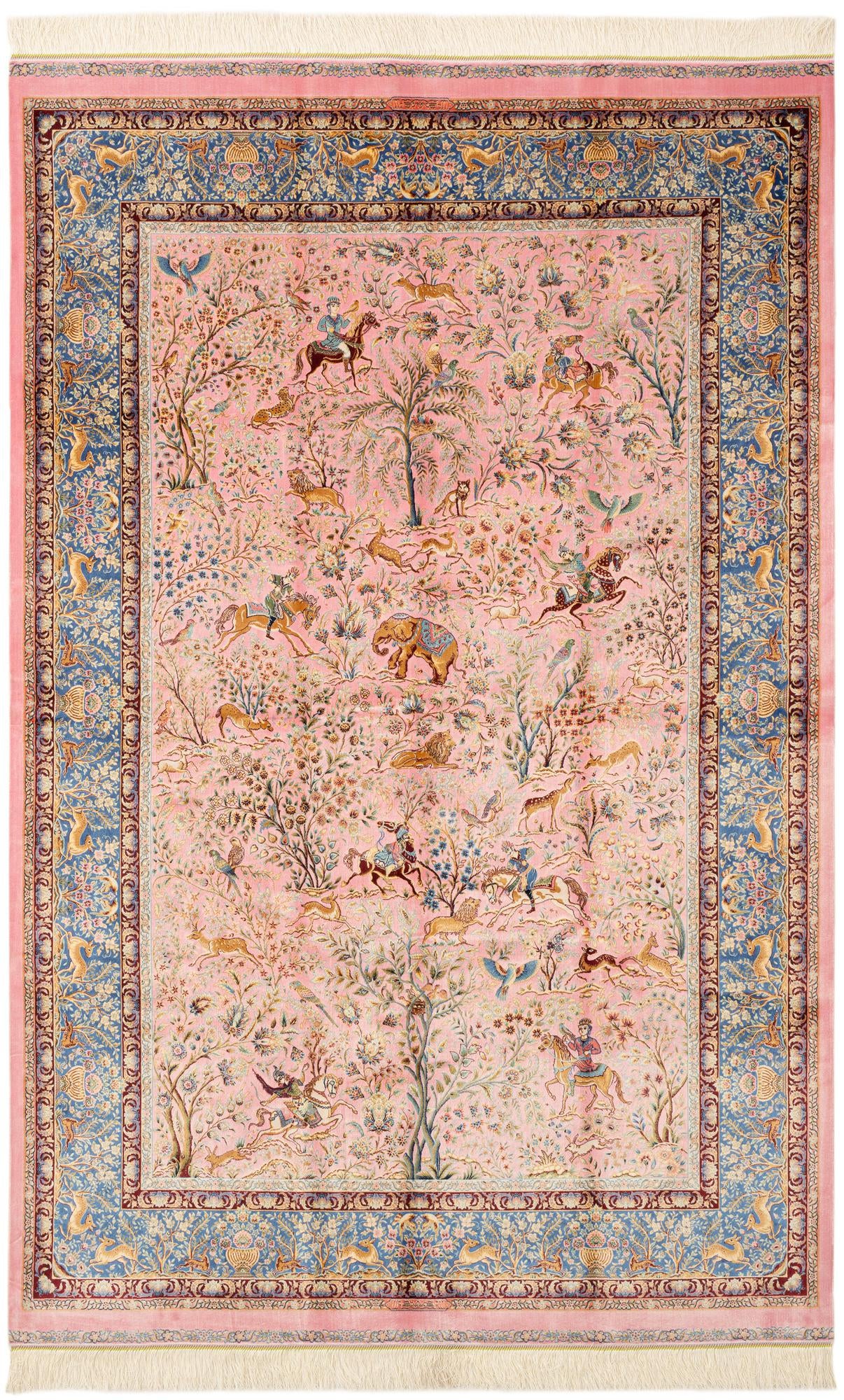 4' 9 x 7' 6 Ghom Design Rug