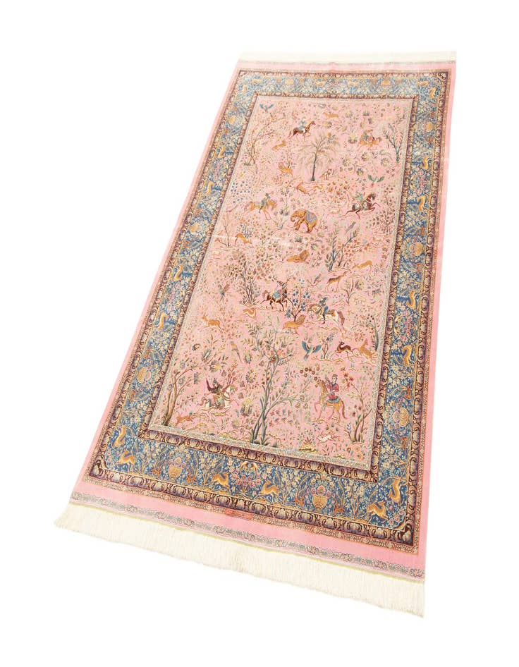 Detail image of 4' 9 x 7' 6 Ghom Design Rug