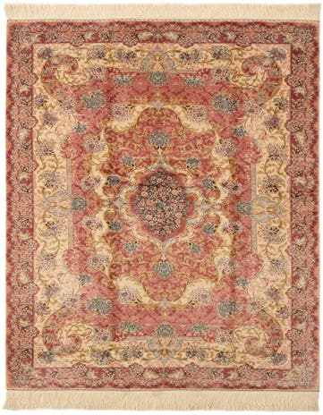 3' 10 x 5' 7 Ghom Design Rug