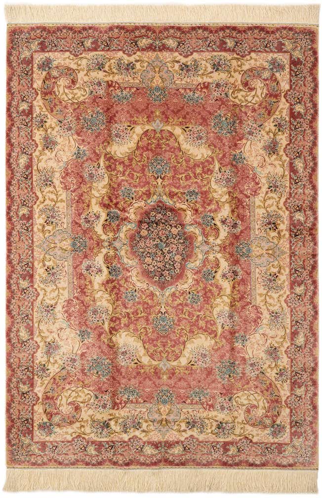 3' 10 x 5' 7 Ghom Design Rug