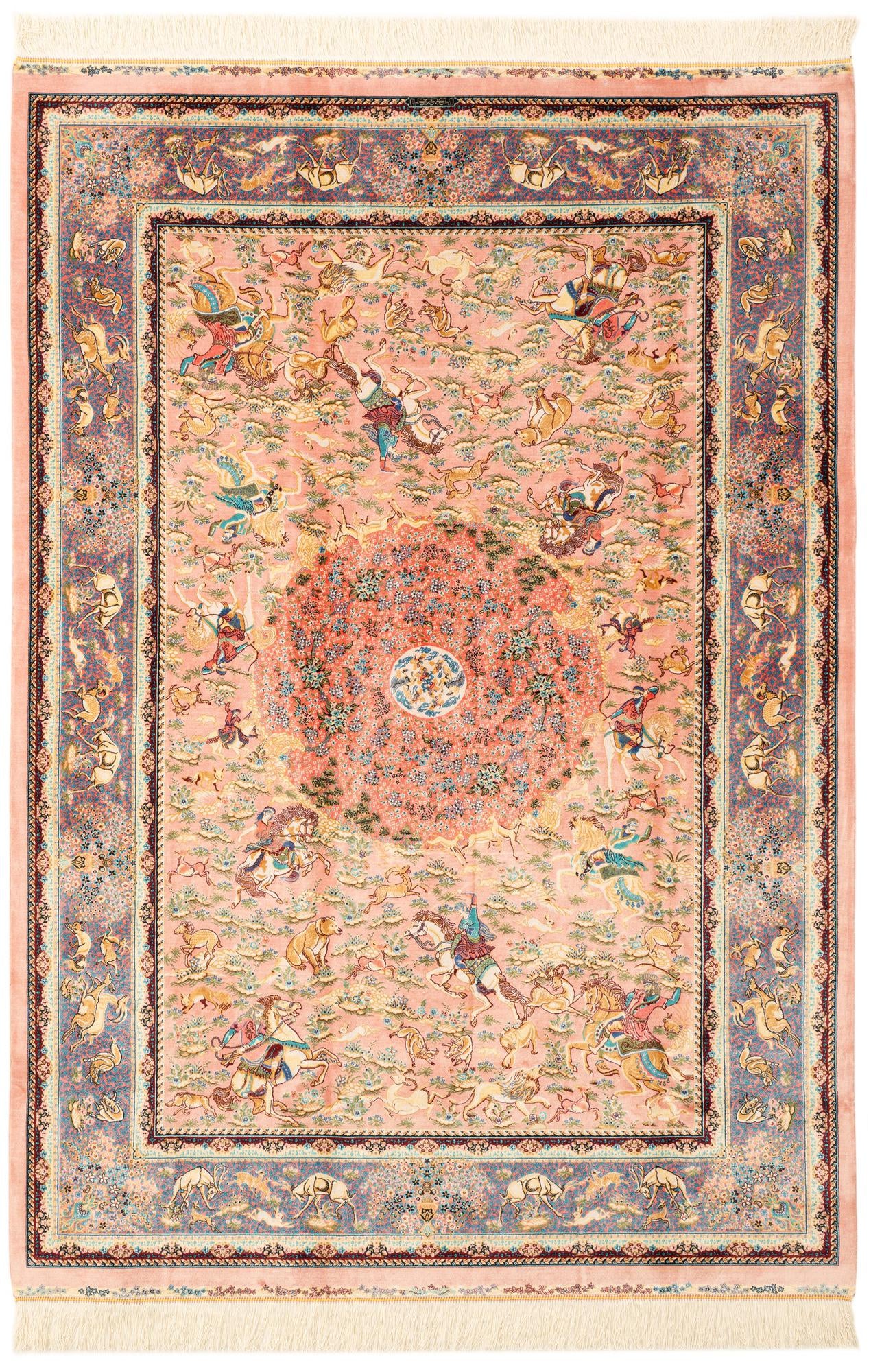 4' 4 x 6' 4 Ghom Design Rug