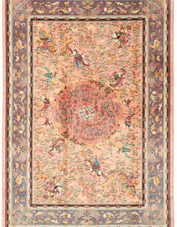 4' 4 x 6' 4 Ghom Design Rug