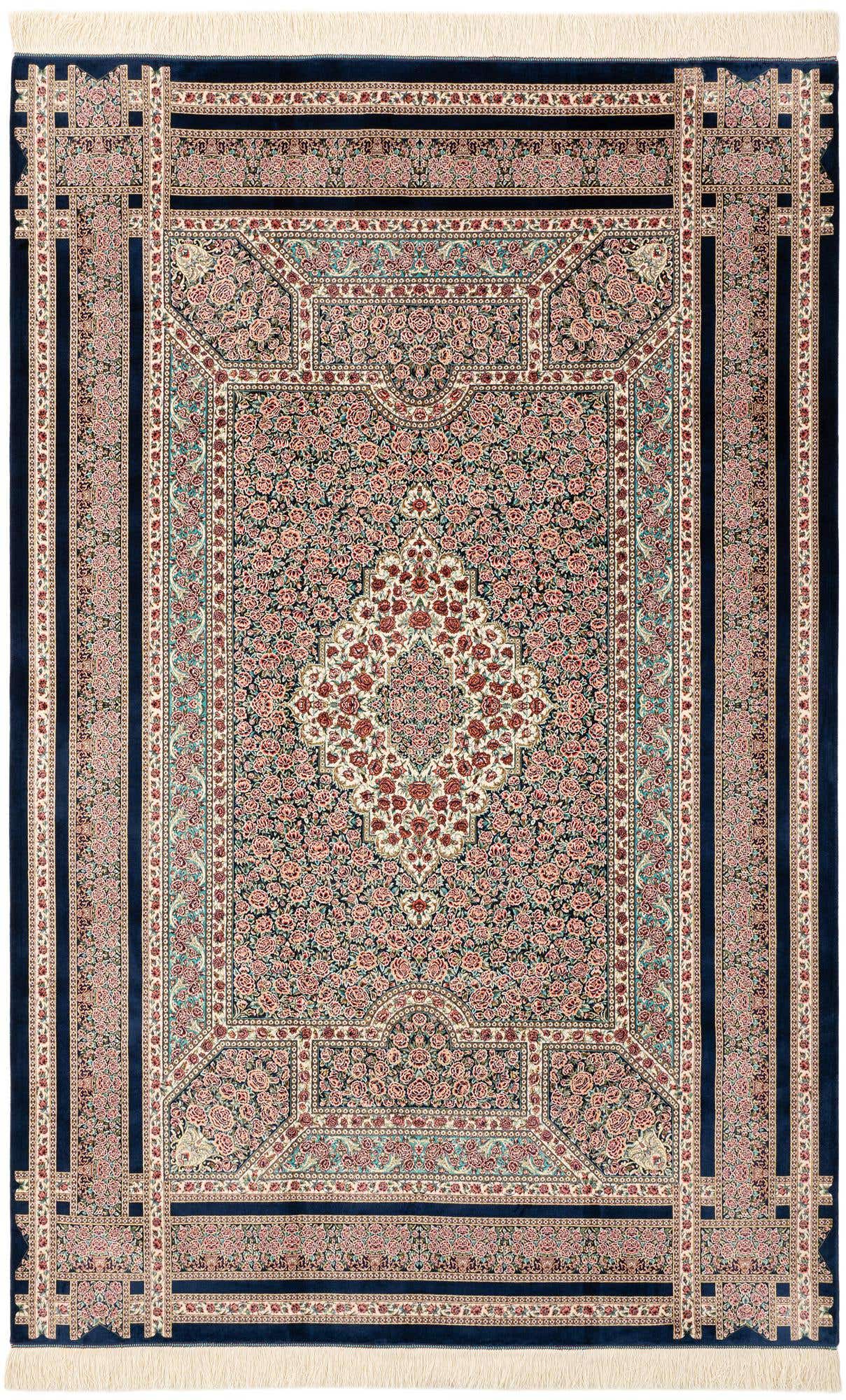 4' 10 x 7' 5 Ghom Design Rug