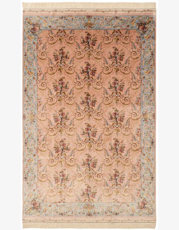 5' 7 x 8' 11 Ghom Design Rug