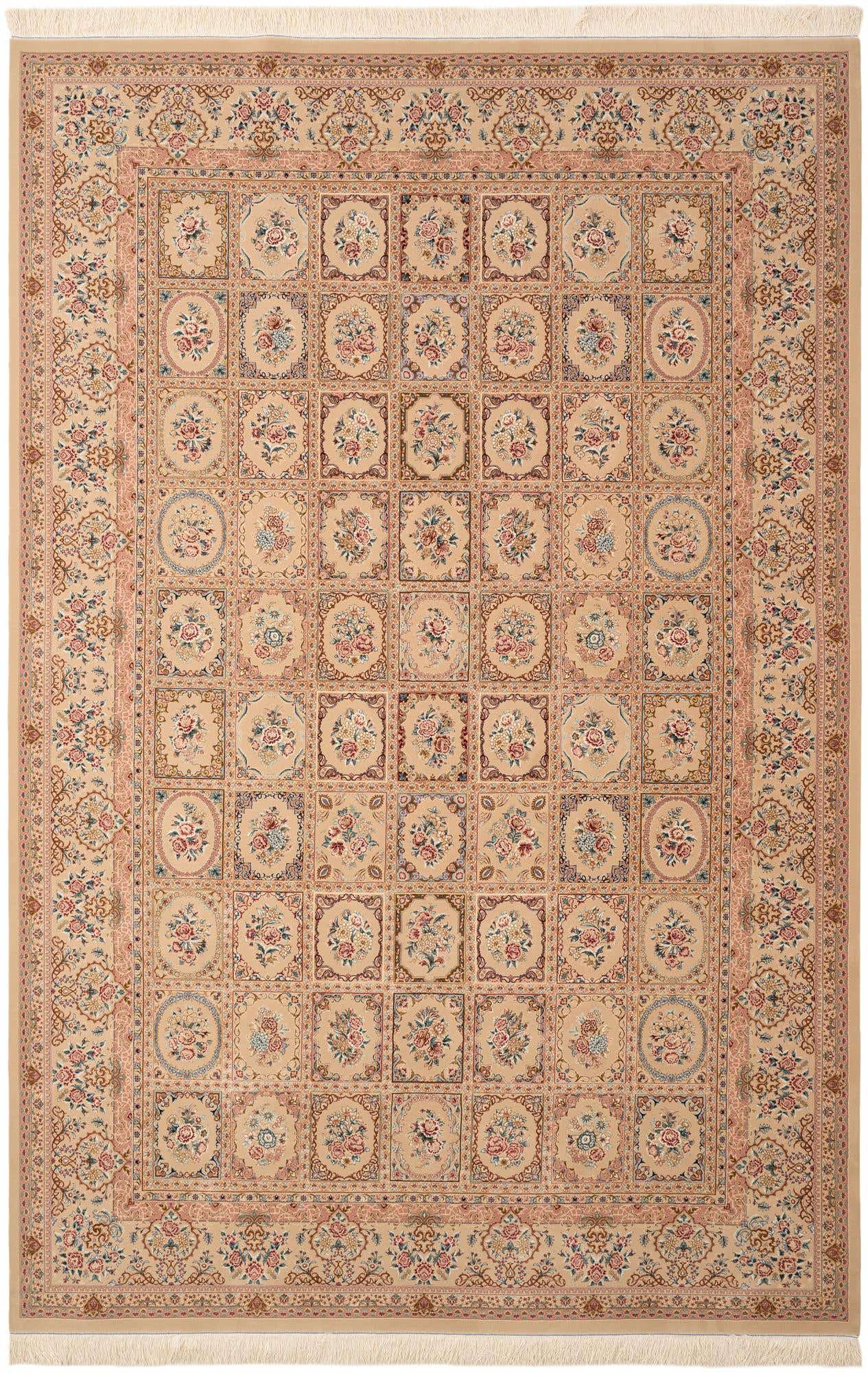 6' 5 x 9' 9 Ghom Design Rug