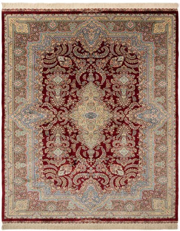 6' 6 x 9' 10 Ghom Design Rug