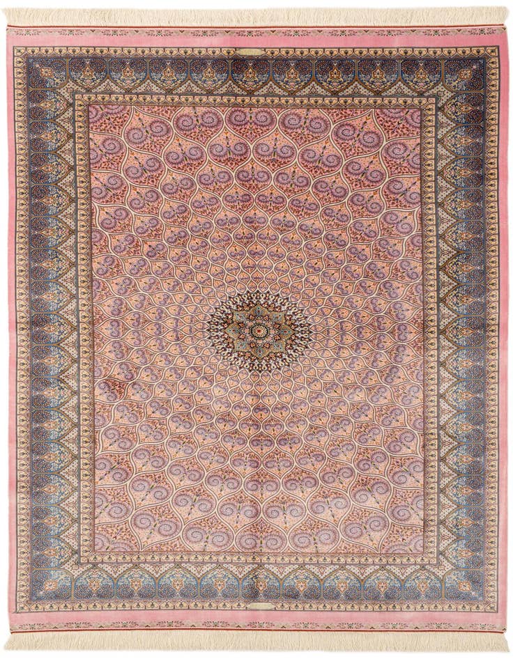 Detail image of 4' 9 x 7' 5 Ghom Design Rug