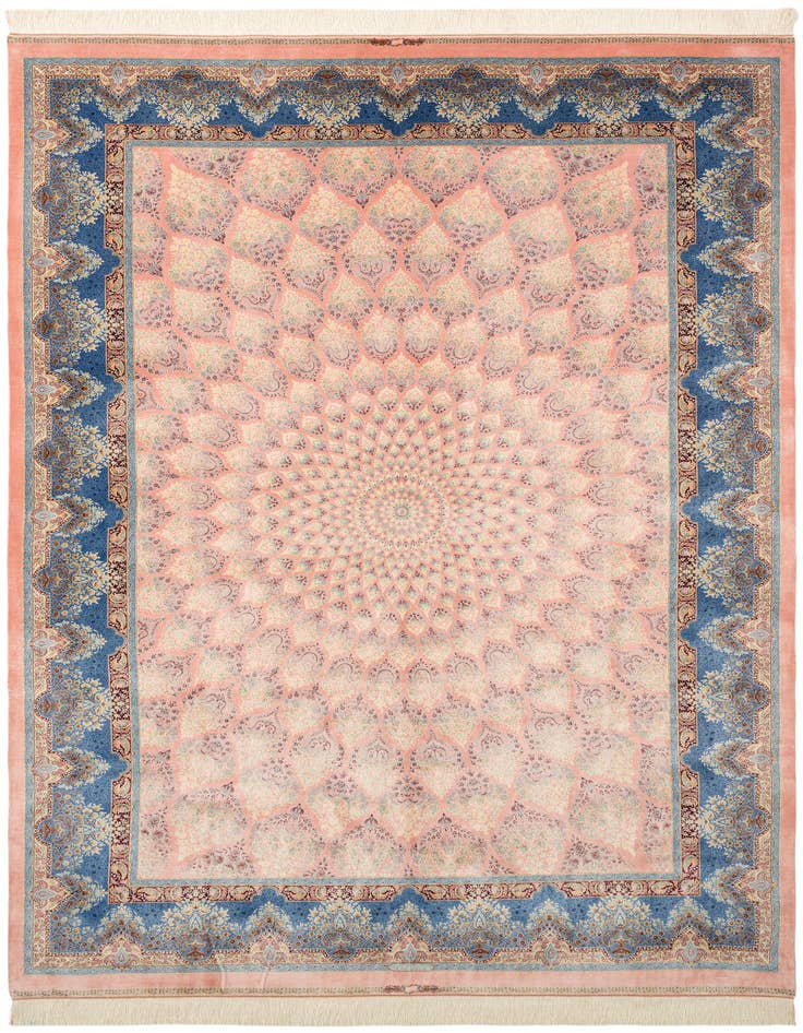 Detail image of 6' 6 x 9' 7 Ghom Design Rug