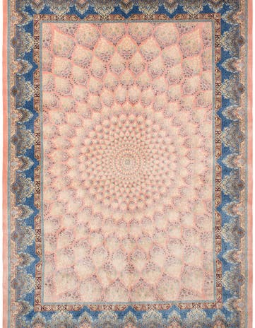 6' 6 x 9' 7 Ghom Design Rug