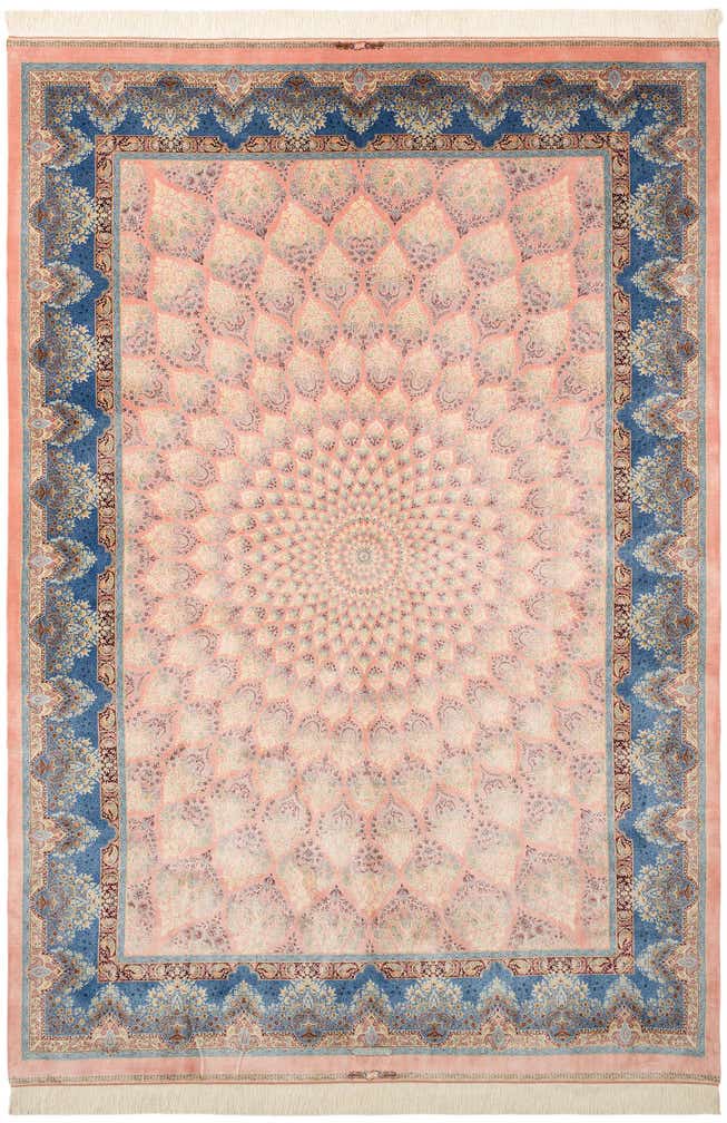 6' 6 x 9' 7 Ghom Design Rug