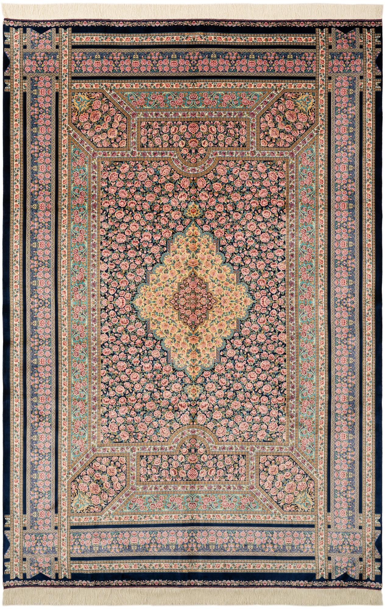 6' 5 x 9' 7 Ghom Design Rug