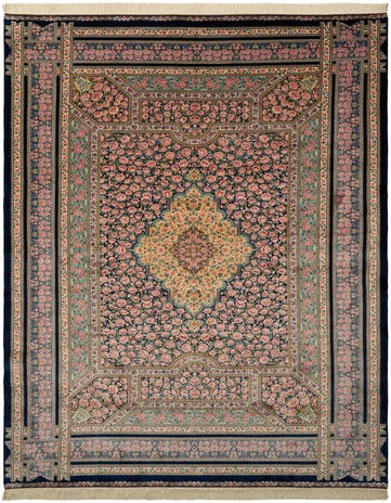6' 6 x 9' 7 Ghom Design Rug