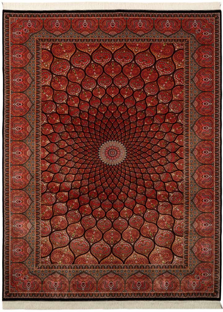 6' 5 x 9' 11 Ghom Design Rug