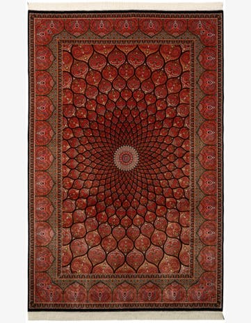 6' 5 x 9' 11 Ghom Design Rug