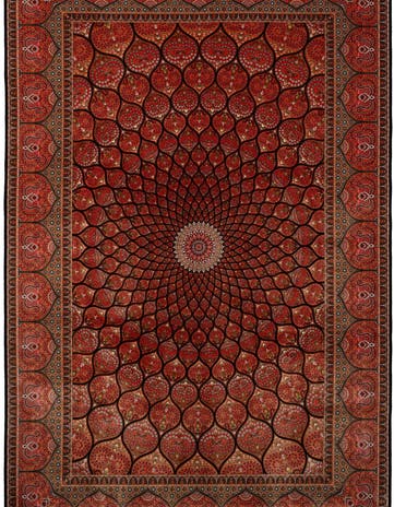 6' 5 x 9' 11 Ghom Design Rug