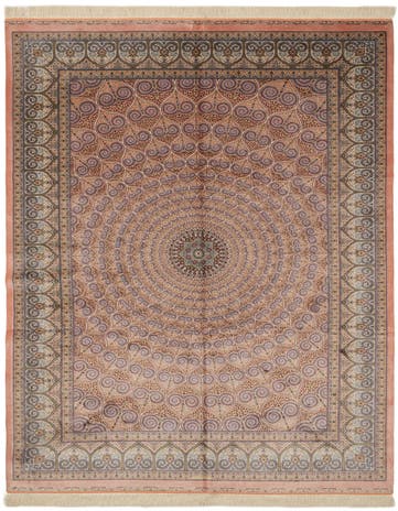 6' 6 x 9' 7 Ghom Design Rug