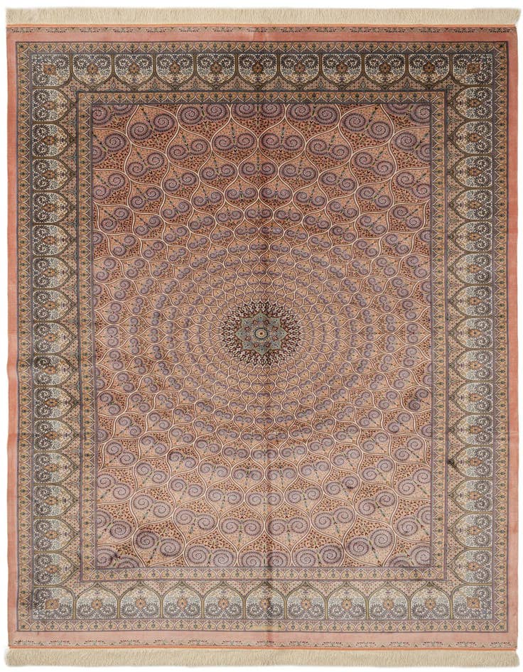 Detail image of 6' 6 x 9' 7 Ghom Design Rug