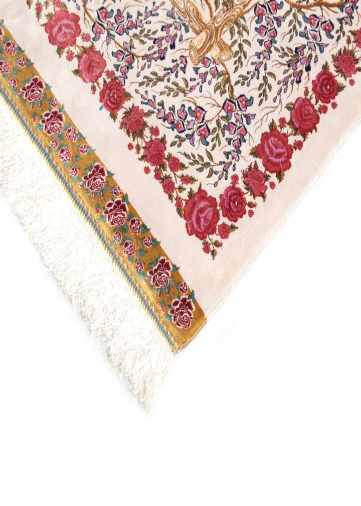 6' 7 x 9' 10 Ghom Design Rug