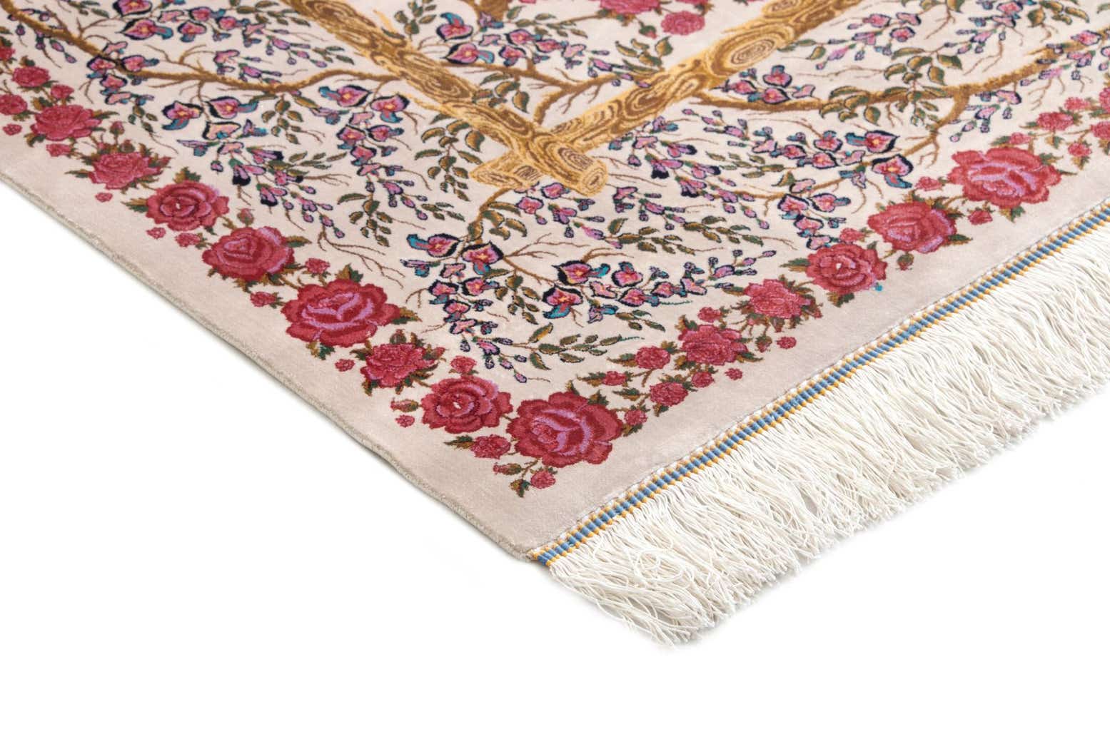 4' 5 x 6' 7 Ghom Design Rug