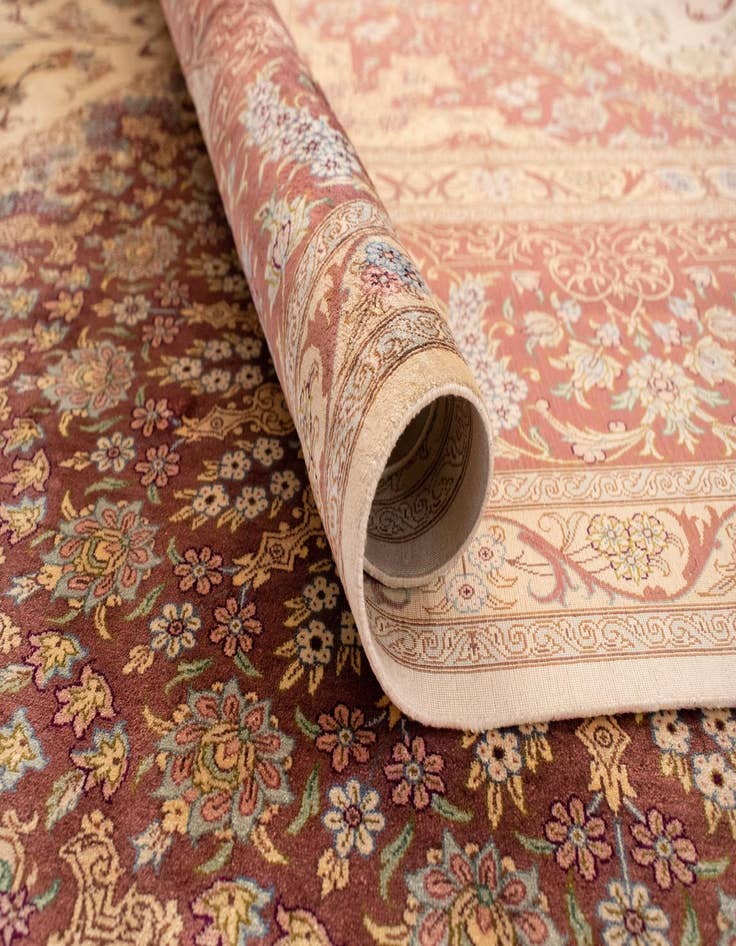 Detail image of 8' 3 x 11' 6 Ghom Silk Rug