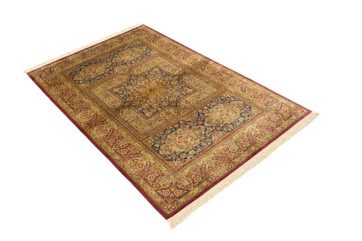3' 5 x 5' 2 Ghom Silk Rug
