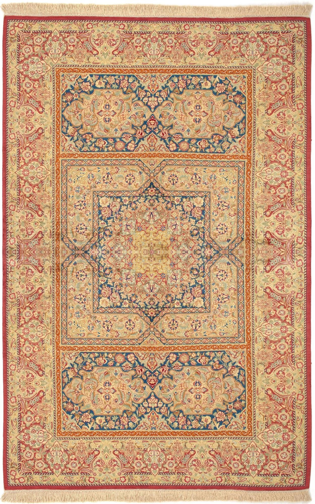 3' 5 x 5' 2 Ghom Silk Rug